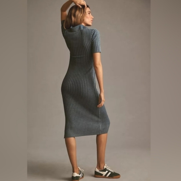 Daily Practice Knit Morris Sweater Midi Dress Blue Women's Medium - Picture 2 of 12